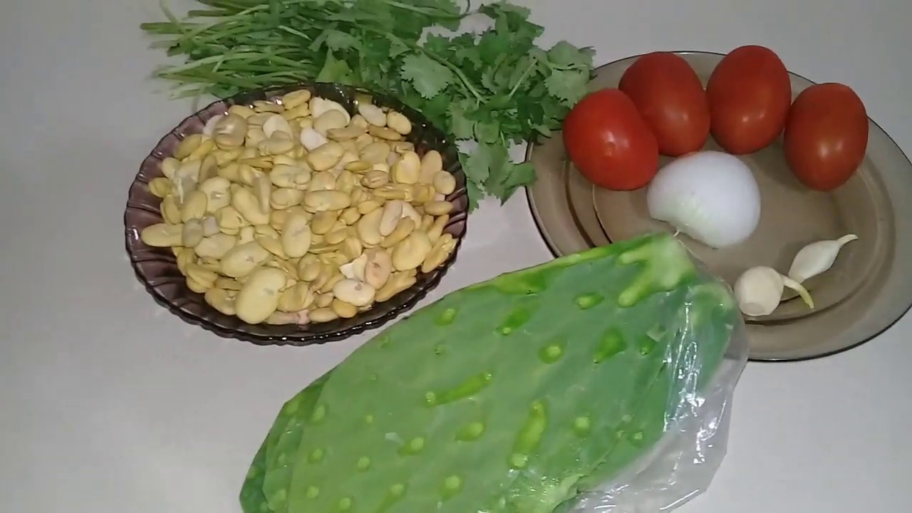 SOPA DE HABAS. CON NOPALES