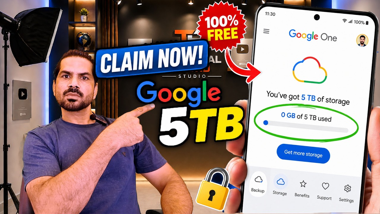 Google 5TB Storage FREE 😱 | Claim Your 5TB Cloud Storage NOW! 🚨