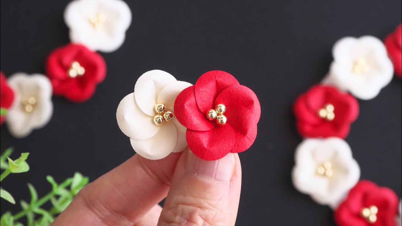 Как сделать бумажные цветы сливы / Самоучитель - DIY How to make paper plum blossoms | Tutorial