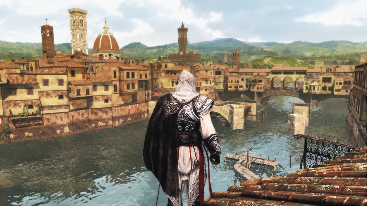 Walking through Florence - The Arno River - Assassins Creed 2 Remaster (2022)