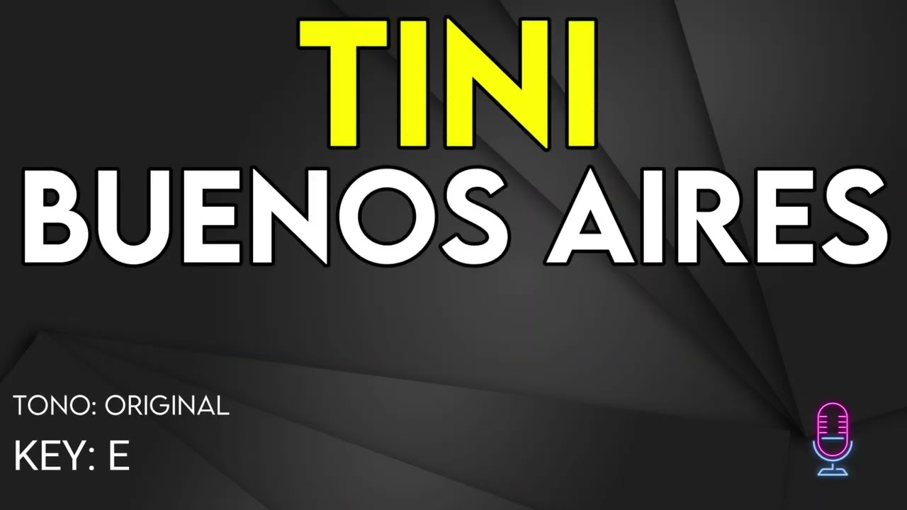TINI - Buenos Aires - Karaoke Instrumental