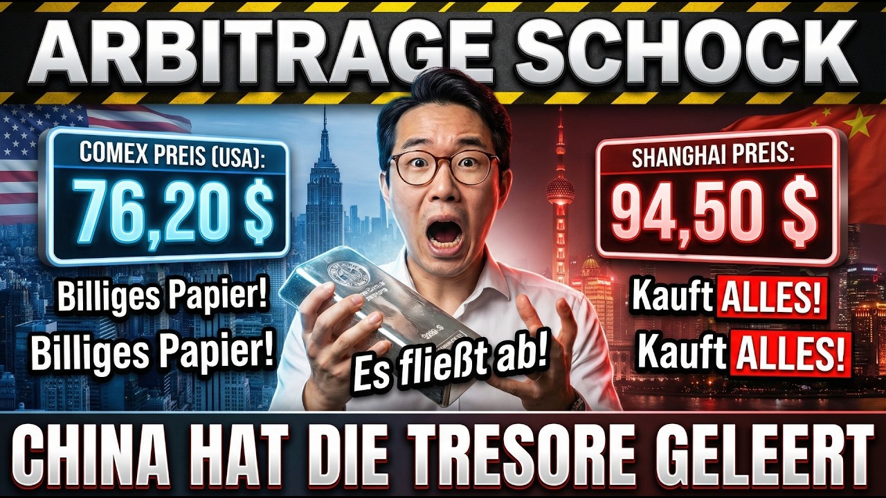 CHINA HAT ES GERADE GEBROCHEN: Silber in Shanghai bei 94 $ (massives Arbitrage)