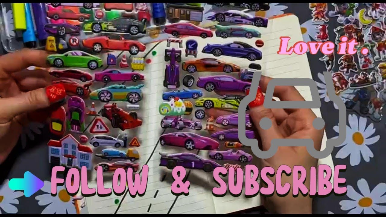 journal with me 💫 asmr and sticker haul. 
