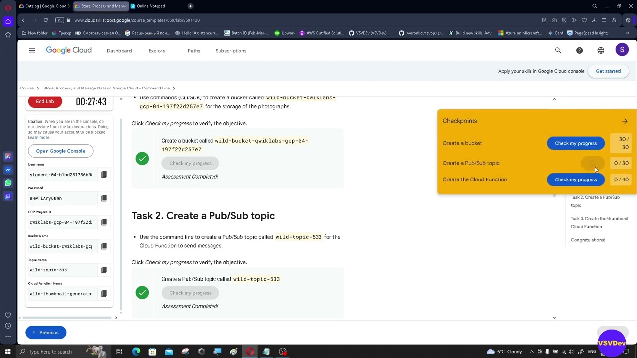 ARC102 Store, Process, and Manage Data on Google Cloud - Command Line: Challenge Lab