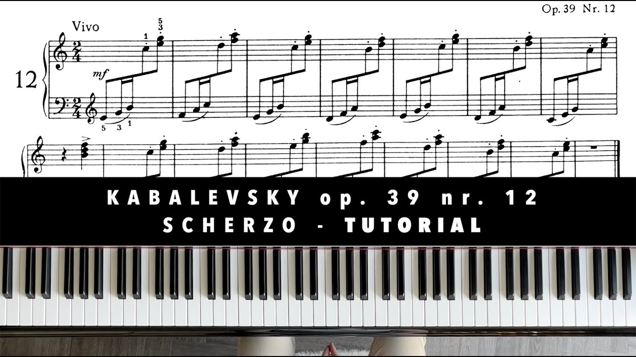 D. Kabalevsky op.39 nr.12 - Scherzo | Piano Tutorial