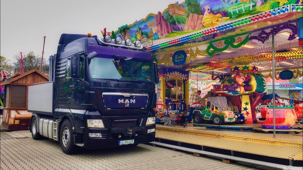 Wuppertaler Osterkirmes 2024 Aufbau Rundgang