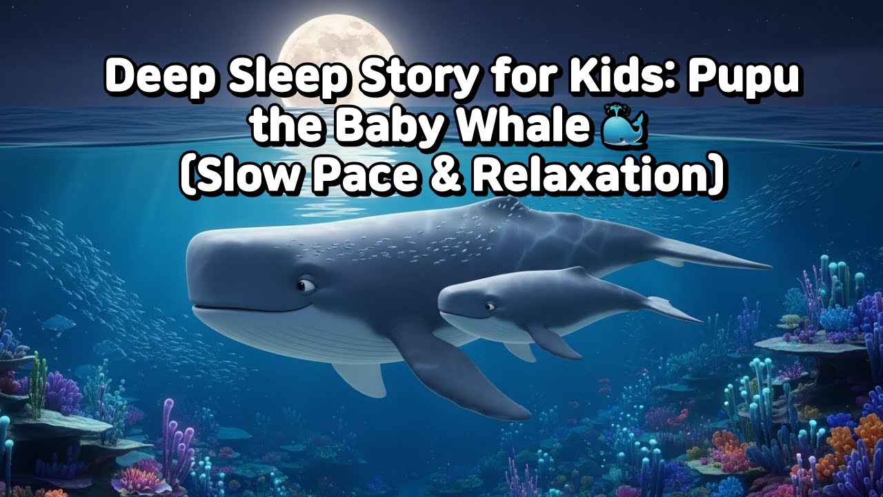 Deep Sleep Story for Kids: Pupu the Baby Whale 🐳 (Slow Pace & Relaxation)