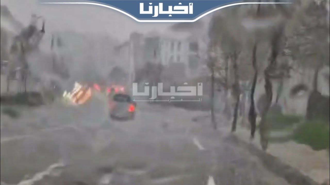 شاهد اللحظات الأولى لدخول العاصفة 