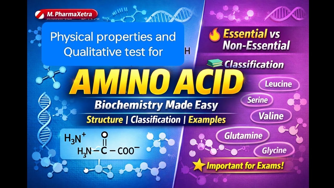 Physical properties and Qualitative test for Amino acid || Biochemistry || Biomolecules 💖💐