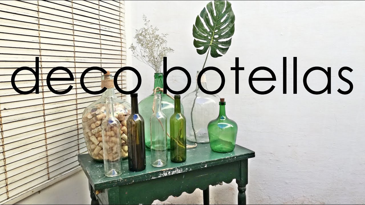DIY CÓMO PINTAR BOTELLAS DE VIDRIO CON SPRAY | RECICLAJE DE BOTELLAS | ELEANDECO