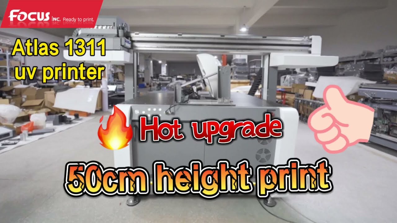 How does a 50cm+ height wash basin print the pattern on Focus Atlas 1311 uv printer? Take a look!