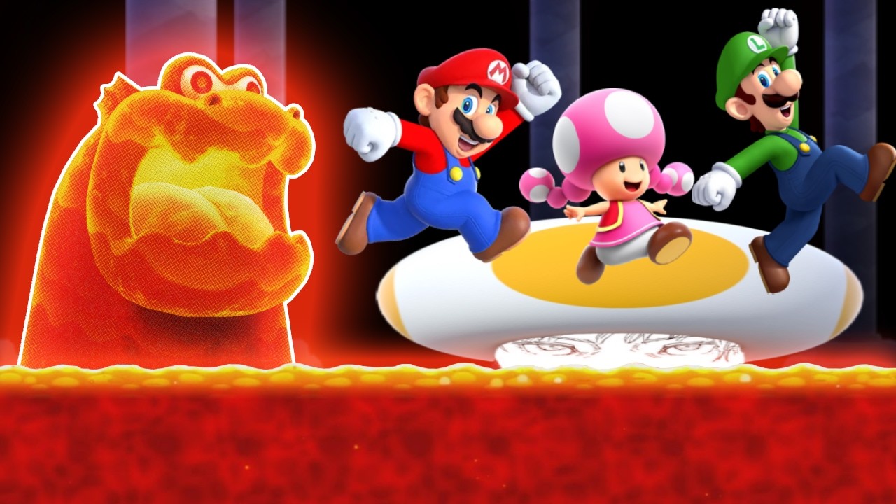 СЛЕЗЬ С МОЕЙ ГОЛОВЫ! (New Super Mario Bros U Deluxe (Мир 5) (4 игрока))