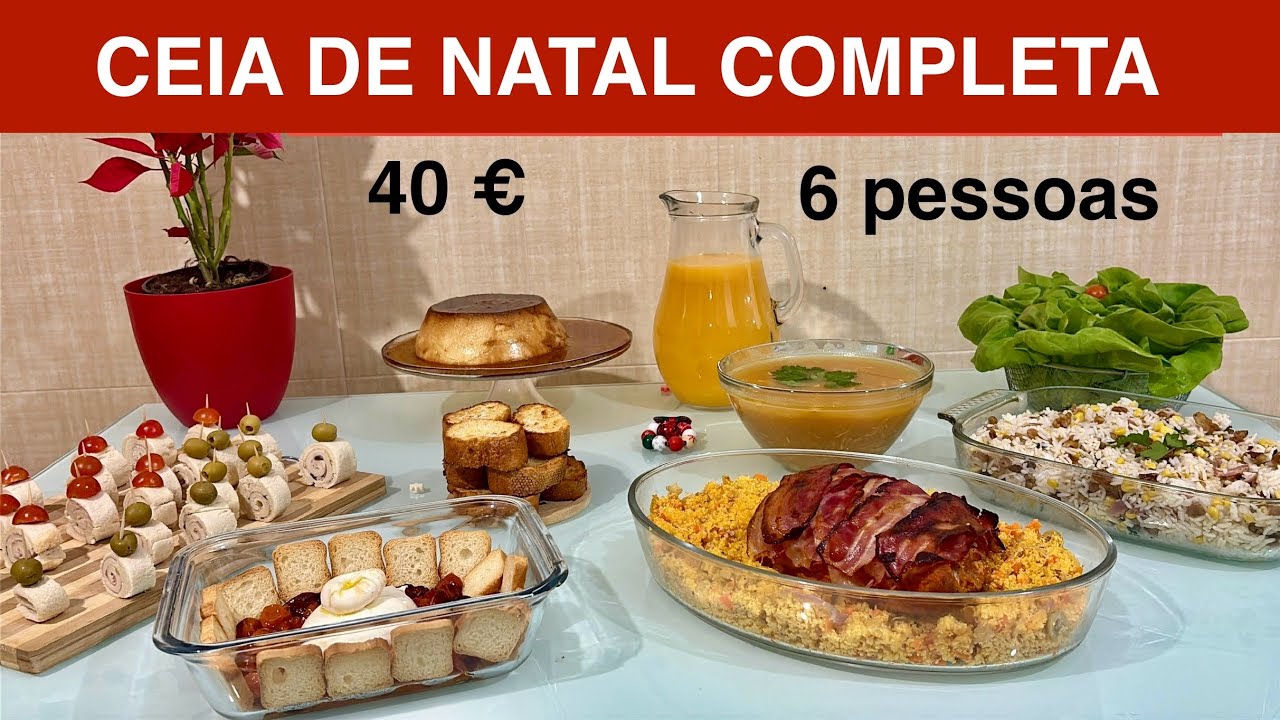 Como Fazer CEIA DE NATAL com  40 € para 6 pessoas 