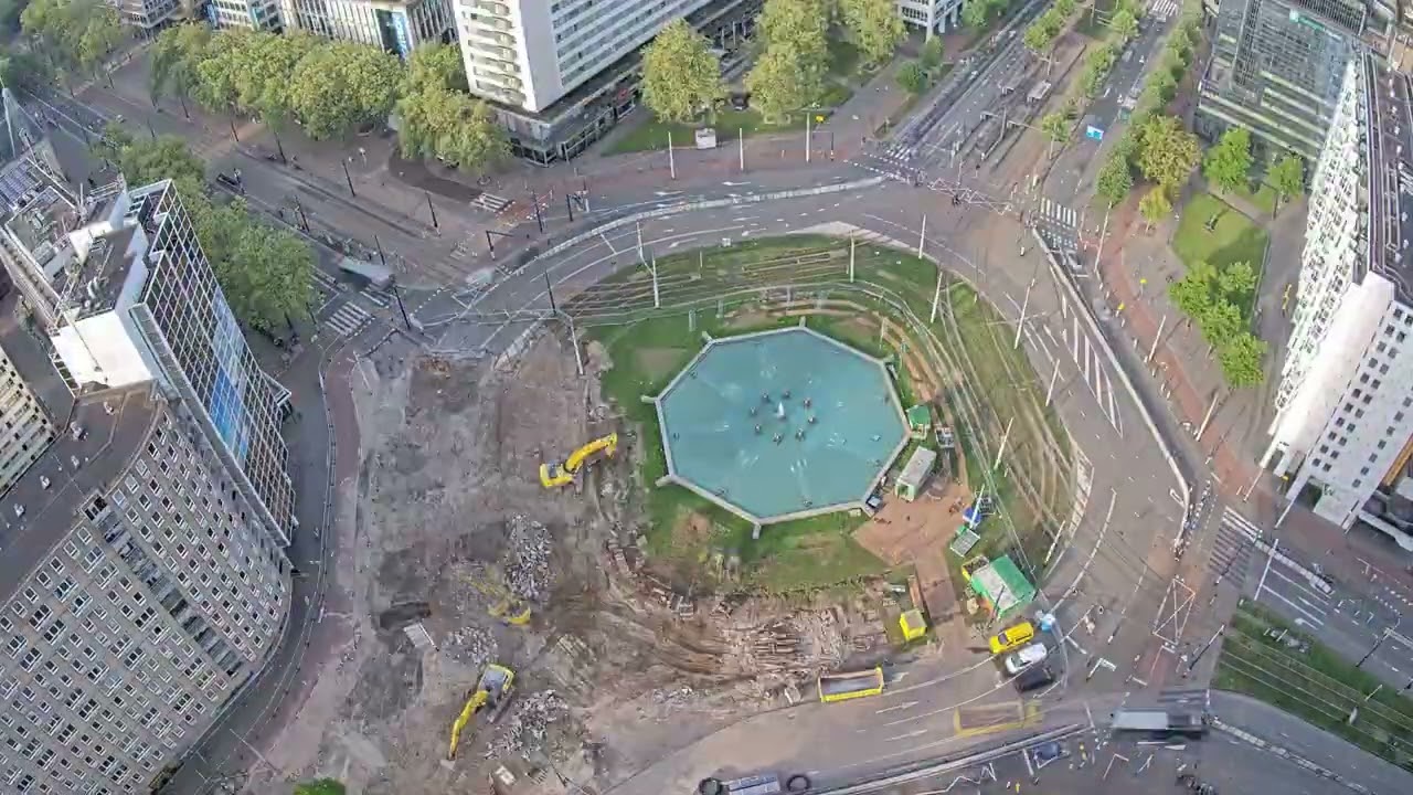 Timelapse - Werkzaamheden Hofplein in beeld