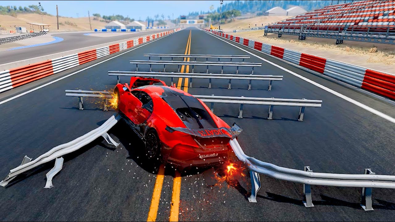 Cars VS Guard Rail in BeamNG Drive | WOW cars and vehicles