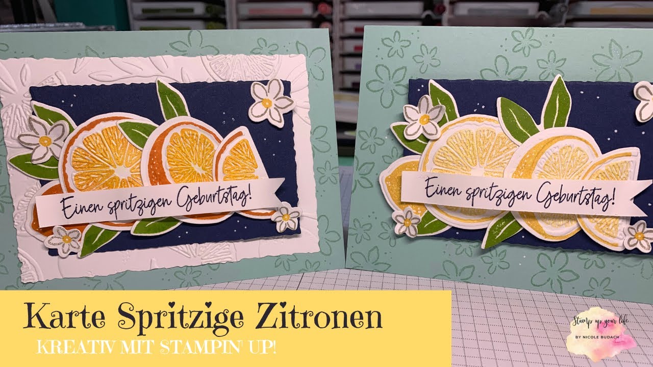 Karte mit dem Set Spritzige Zitronen