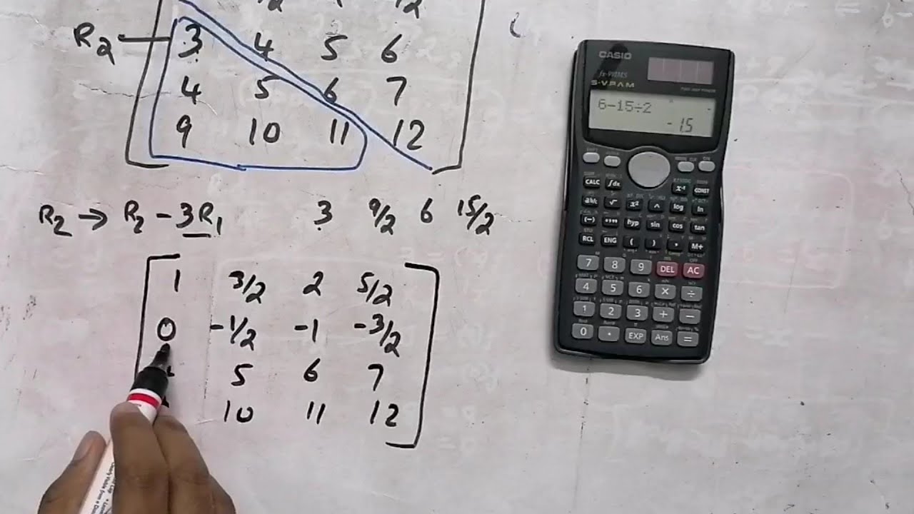 Rank of 4*4 matrix in malayalam
