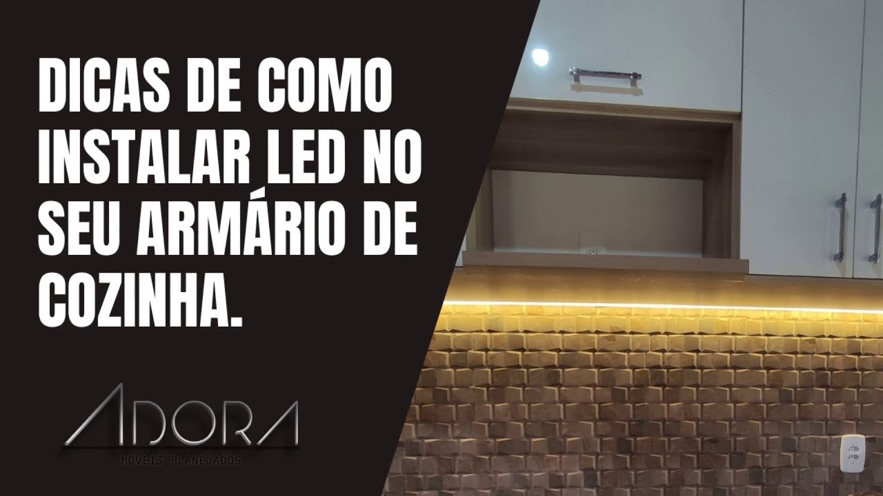 Como instalar fita de led no armário de cozinha