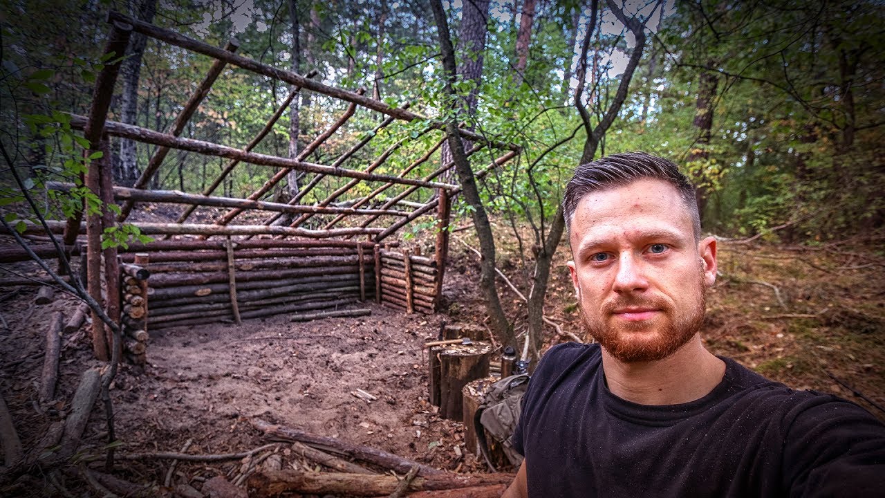 Bushcraft Super Shelter - Survival Camp 2.0 Lager Lagerbau - Deutschland deutsch #004
