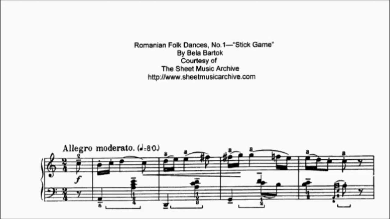 Bartok Sz.56 Romanian Folk Dances (Complete)