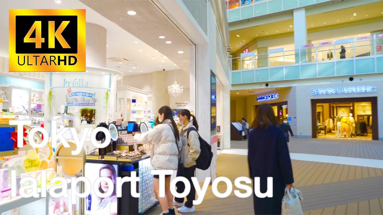 【4K】Walking in LaLaport Toyosu (ららぽーと豊洲) Tokyo. January 2022