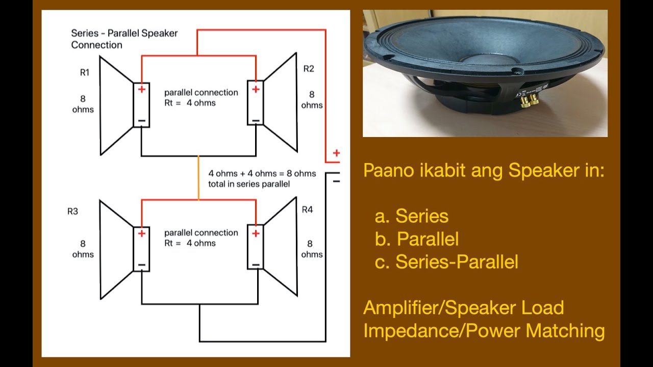 Speaker Connection - Series, Parallel, Series-Parallel. Impedance/wattage matching.