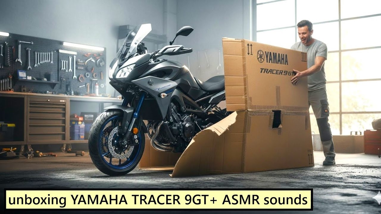 Unboxing YAMAHA TRACER 9GT+ Full set up ASMR sounds