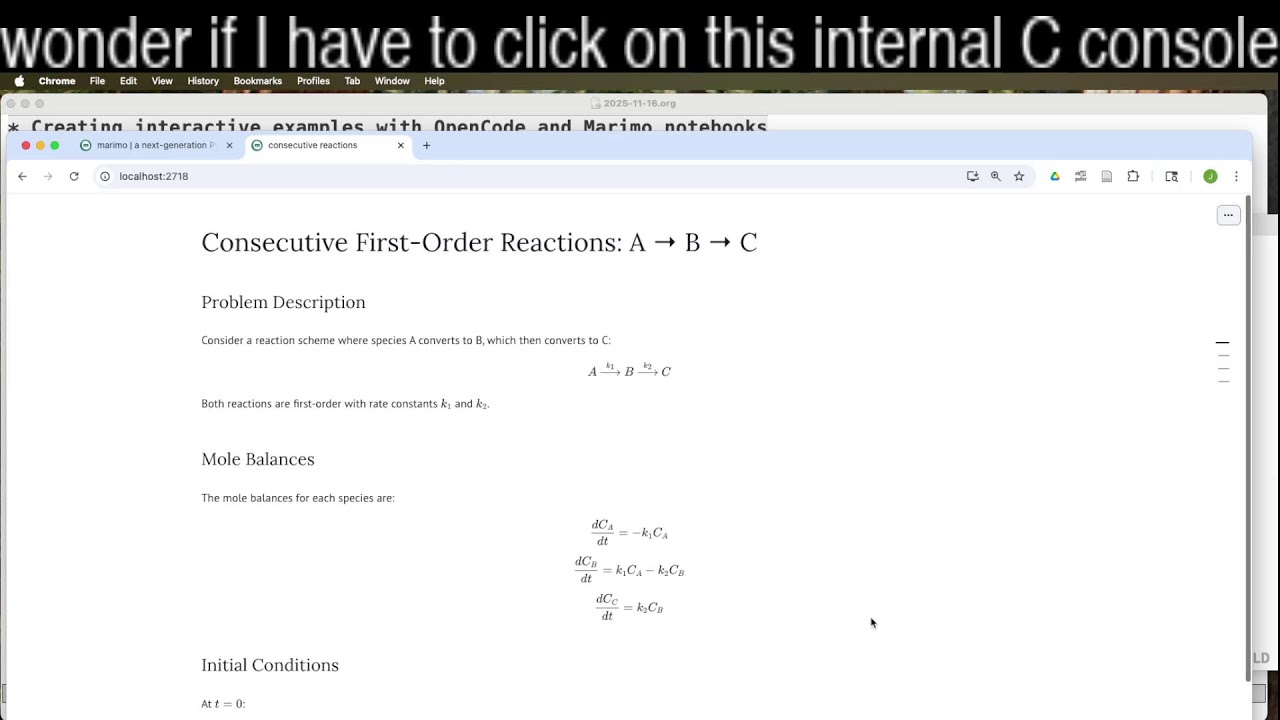 Creating interactive examples with OpenCode and Marimo notebooks