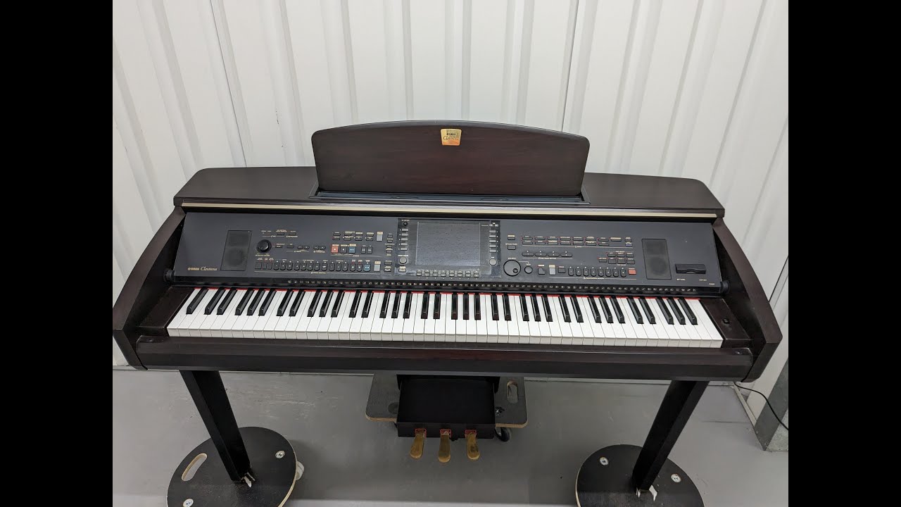 Yamaha Clavinova CVP-307 digital piano and stool in dark rosewood finish stock number 23382