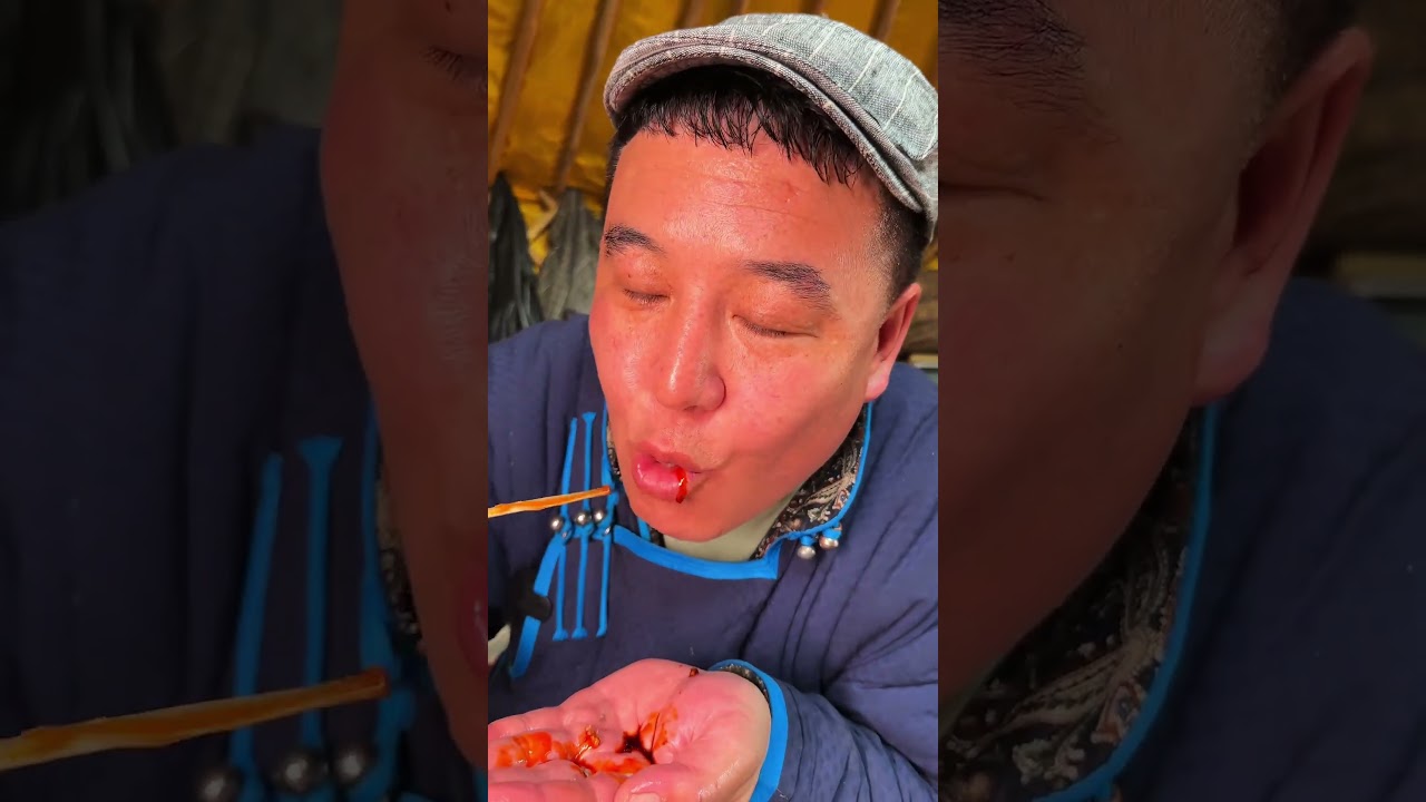 Mongolians eat Mongolian food in their yurts! #food #delicious #eat