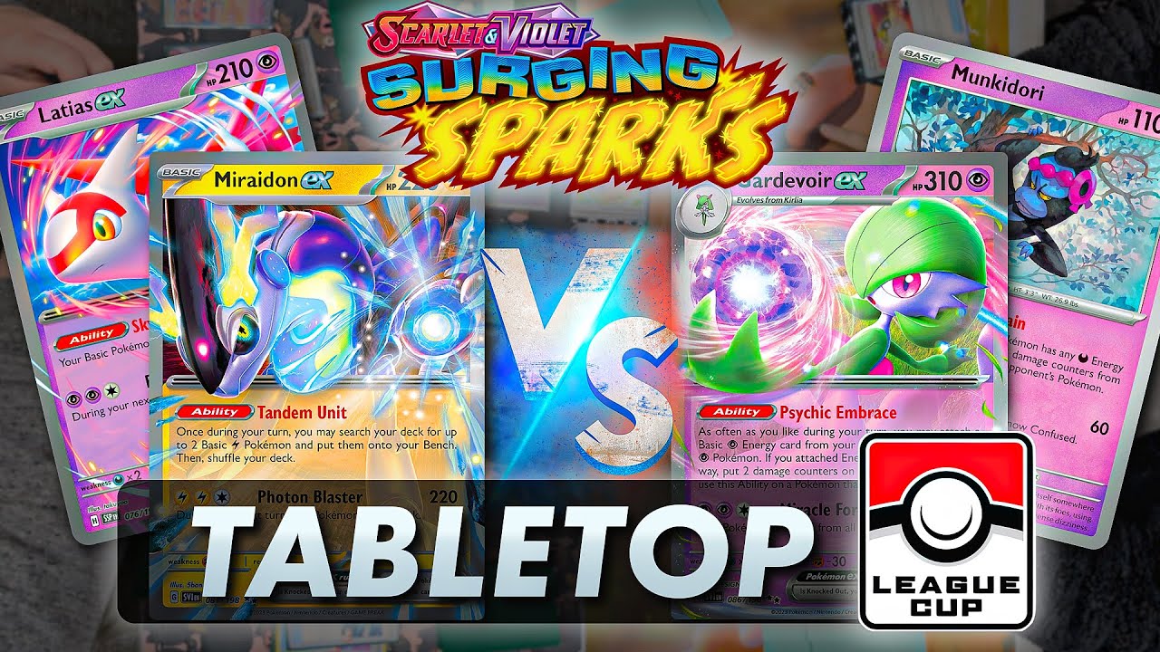 Miraidon ex vs Gardevoir ex (Round 1) | SURGING SPARKS | League Cup | Tabletop