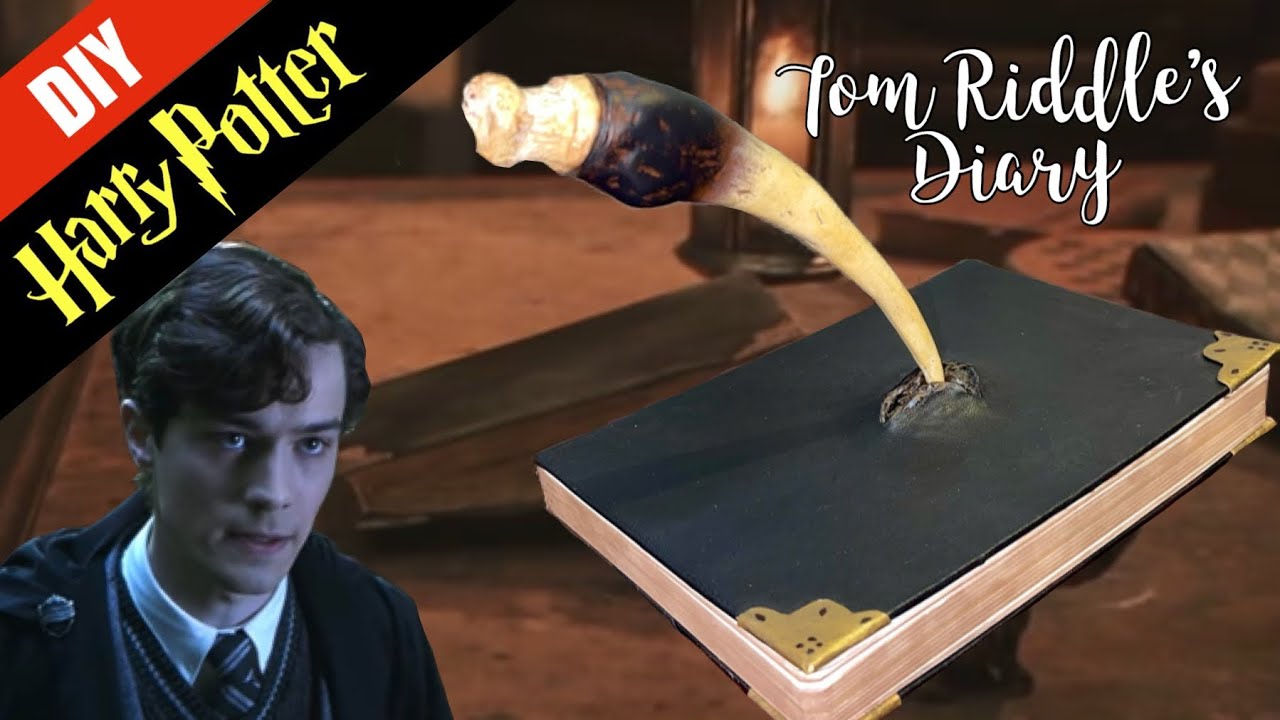 ⚡️Harry Potter DIY: Tom Riddle's Diary + Basilisk Fang Pen - Horcrux