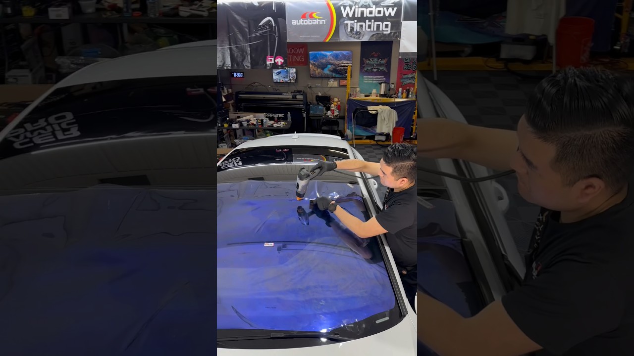 Chameleon Window Tint &ldquo;Optimum 55%&rdquo; Audi A7 installation Part 1