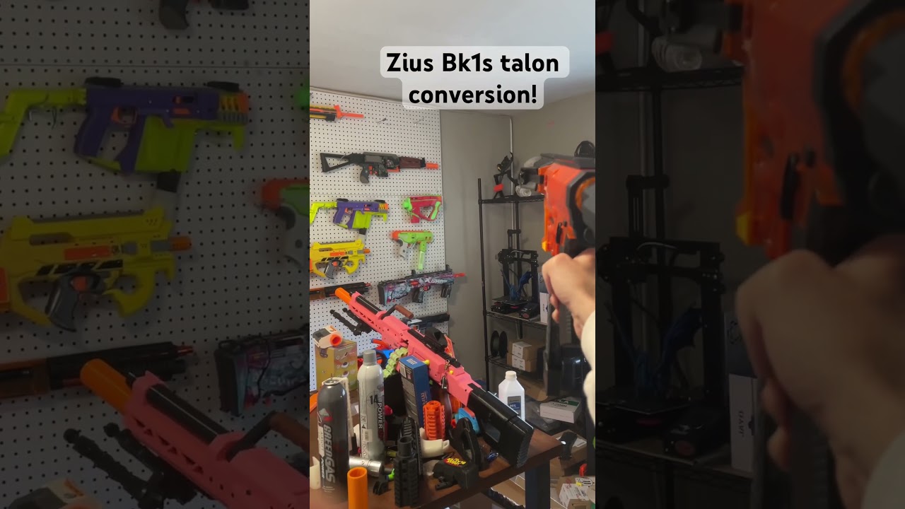 Zius Bk1s talon conversion! #nerf #blaster #foamflinging