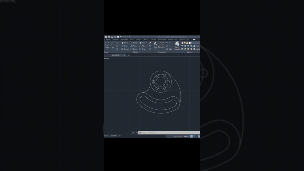 Perfect AutoCAD 2D Mechanical Drawing | Must Watch for Engineering Students! #shorts #cad