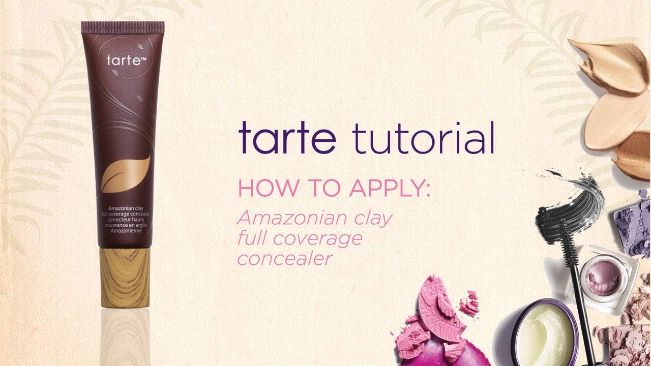 tarte tutorial: how to apply Amazonian clay full coverage concealer