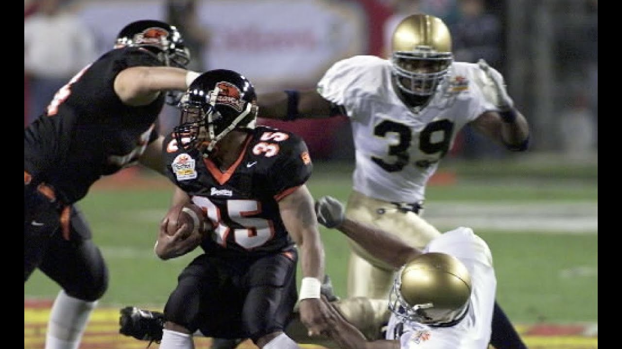2001 Fiesta Bowl #5 Oregon State vs #10 Notre Dame No Huddle