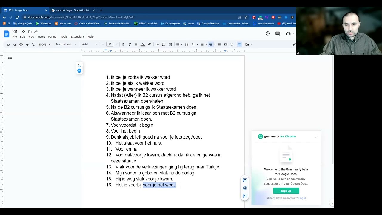 Goed bezig 101 - Voor, voordat, terwijl, tijdens, zolang, zodra, als, wanneer