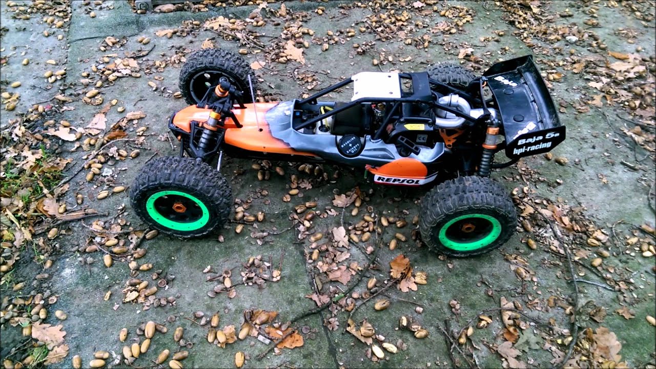 Info Video + Hpi Baja 5b ss im stand + Auspuff repariert Germany/Deutsch