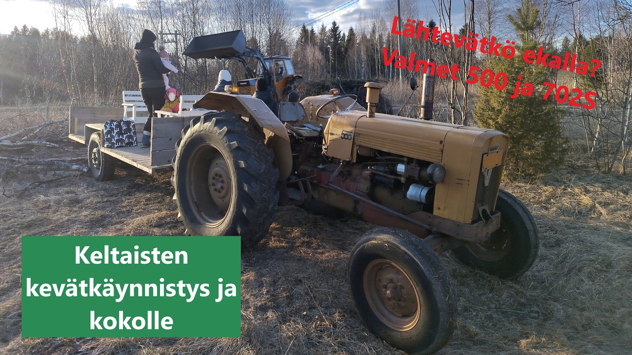 Keltaisten (Valmet 500 ja 702S) kev&auml;tk&auml;ynnistykset ja p&auml;&auml;si&auml;iskokkolle