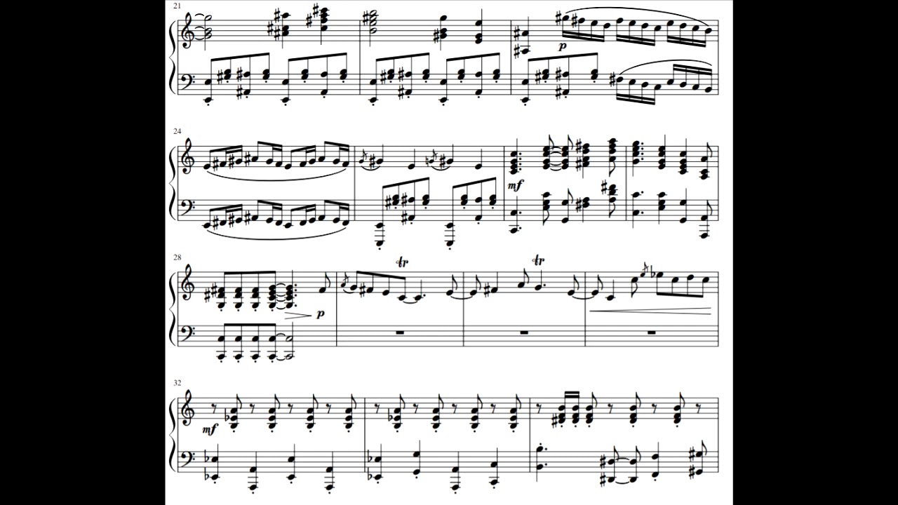 The Simpsons Theme Score For Piano - Virtuoso Level