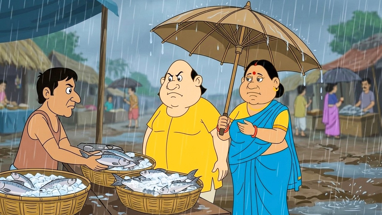 গোপাল ভাড় বৃষ্টির মধ্যে মাছ কিনতে বেরিয়েছিলেন, তার স্ত্রী ছাতা ধরেছিলেন! | New Episode 2026