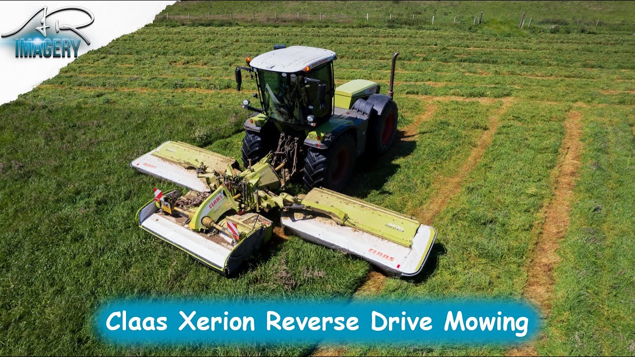 Claas Xerion 3800 Reverse drive mowing