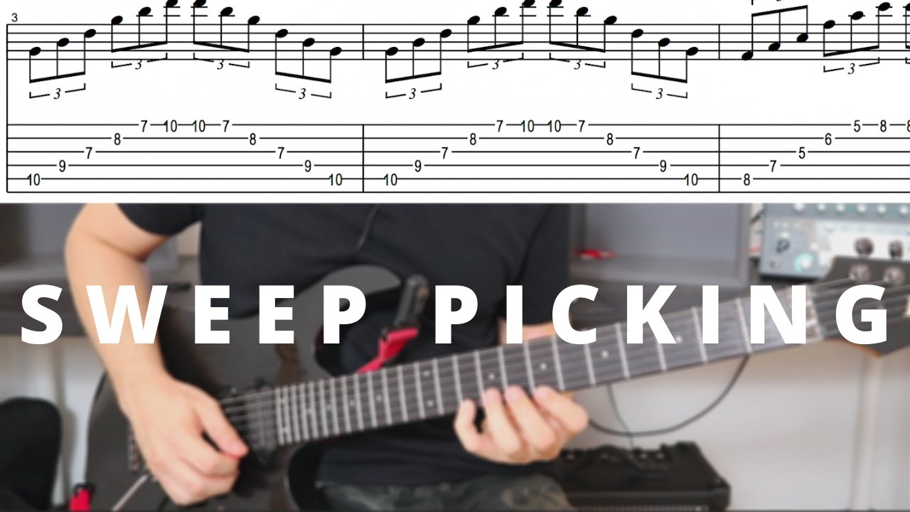 SWEEP PICKING 🎸🎸 | EJERCICIO PRÁCTICO (con TAB)