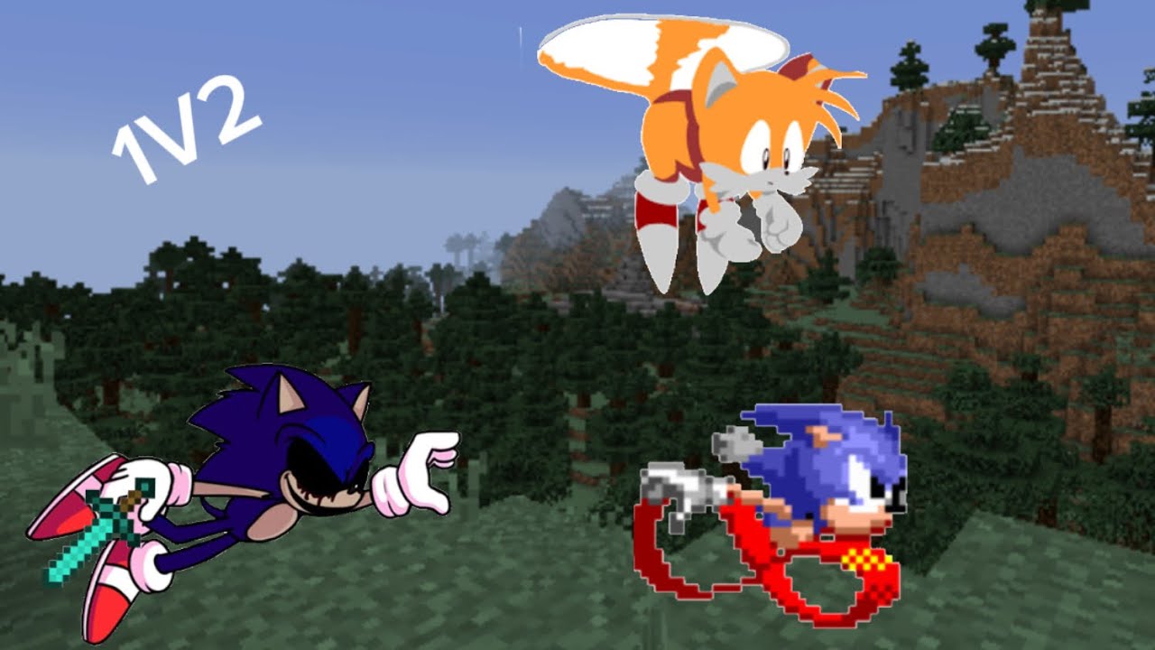 Sonic and tails vs sonic.exe Minecraft manhunt #1 