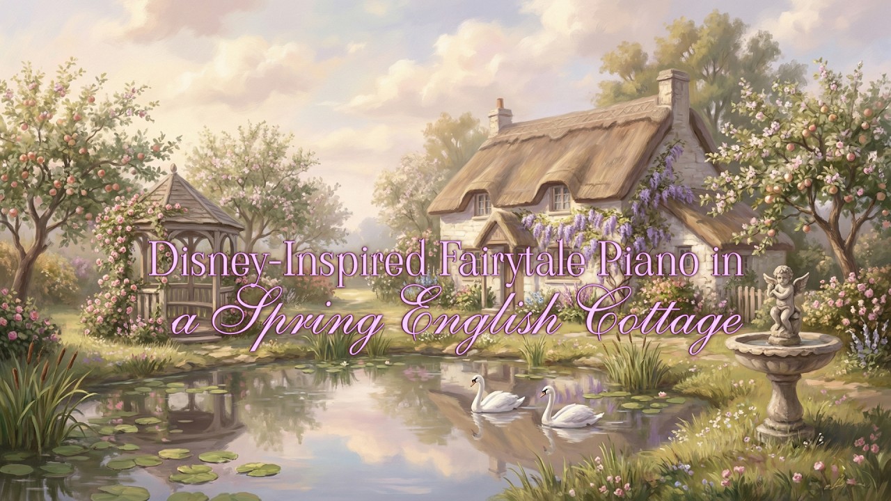 Spring English Dream Cottage | Disney Oldies Playing in Another Room | Fairytale Ambience
