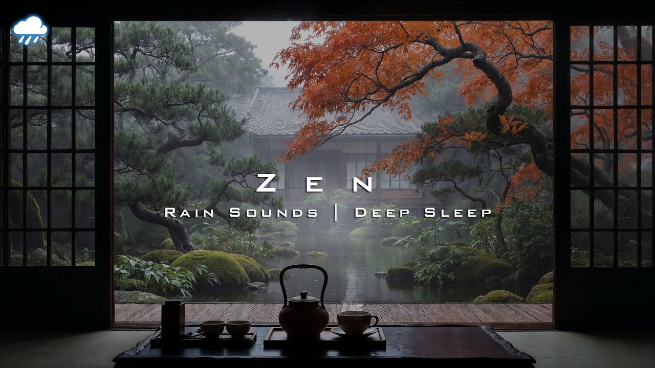 Zen - Rain Sounds for Sleep | 8 Hours | Black Screen After 1 Hour