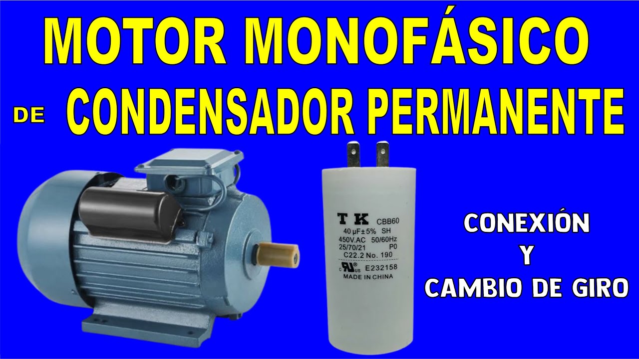 motor monofásico de condensador permanente