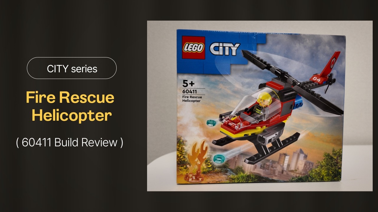 LEGO City Fire Rescue Helicopter (60411) build review full ver. #lego #legocity #legobuild