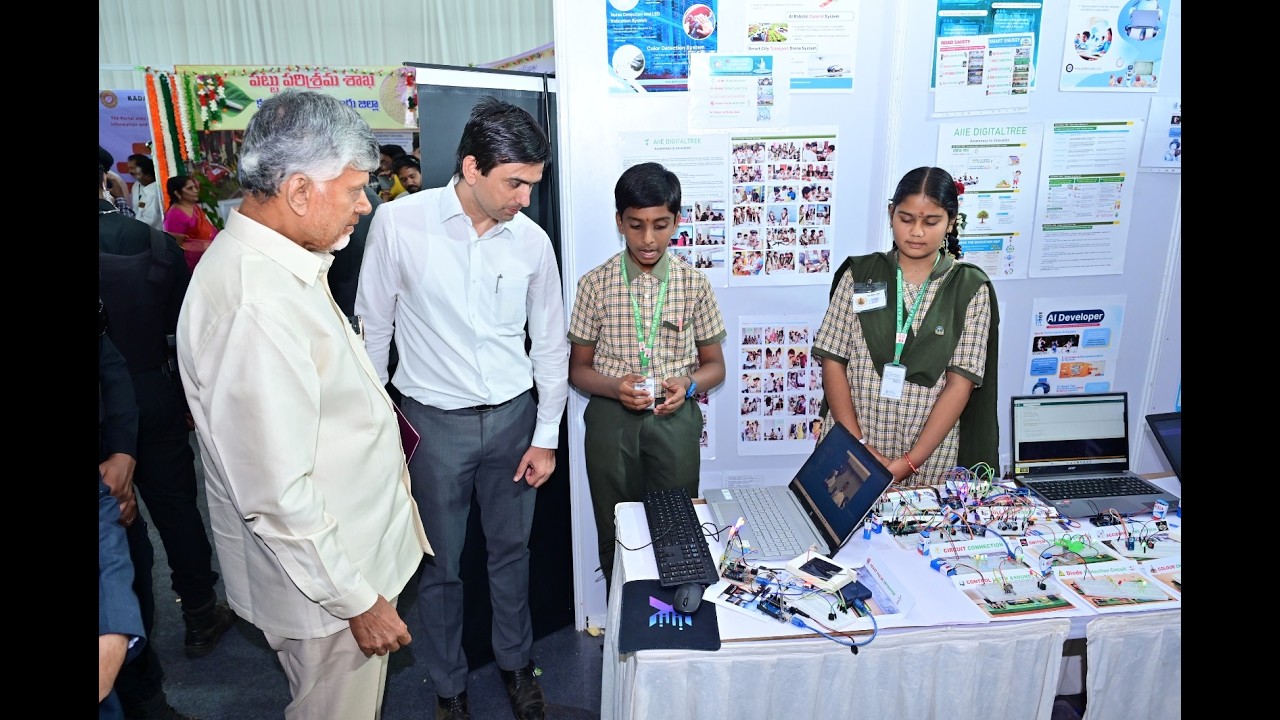 CBN Sir Engages with Govt School Students in Kuppam Andhra Pradesh | AI Health Monitoring Innovation